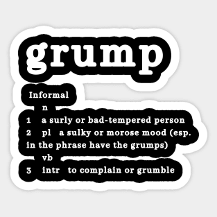 Grump Sticker